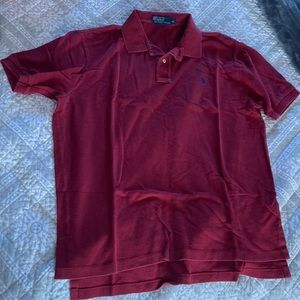 Deep red polo shirt